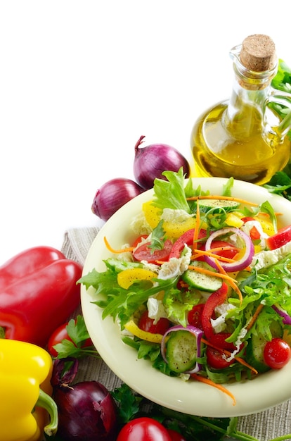Zdrowy, świeży organiczny zestaw warzyw