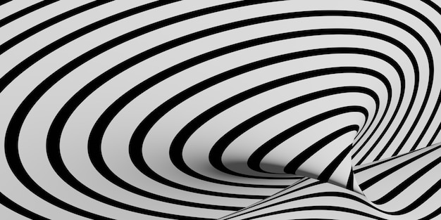 Zebra abstrakcyjne fale marszczyć obraz tła 3D ilustracja