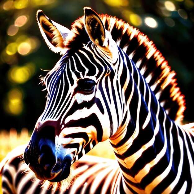 Zdjęcie zebra dzikie zwierzę żyjące w naturze część ekosystemu
