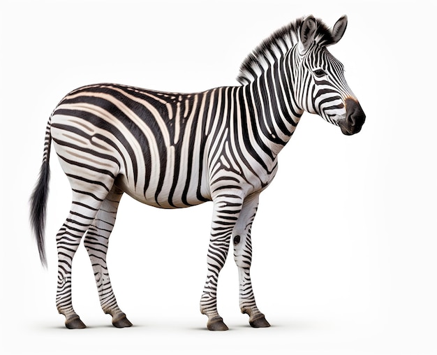 Zebra odizolowana na tle