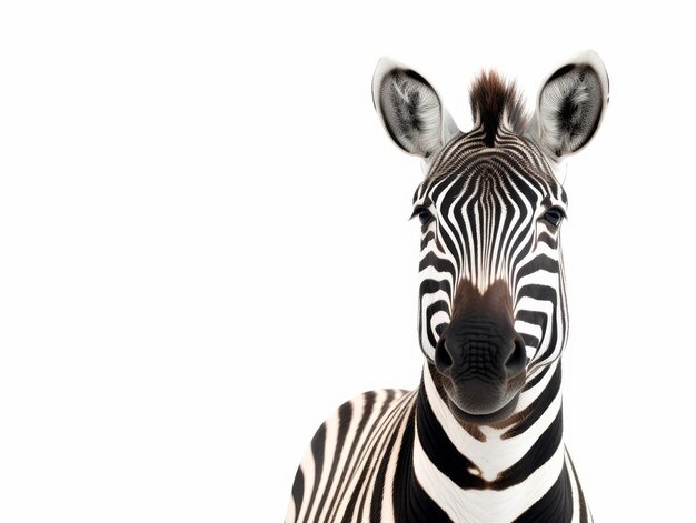 Zebra wyizolowanych na bia?ym tle