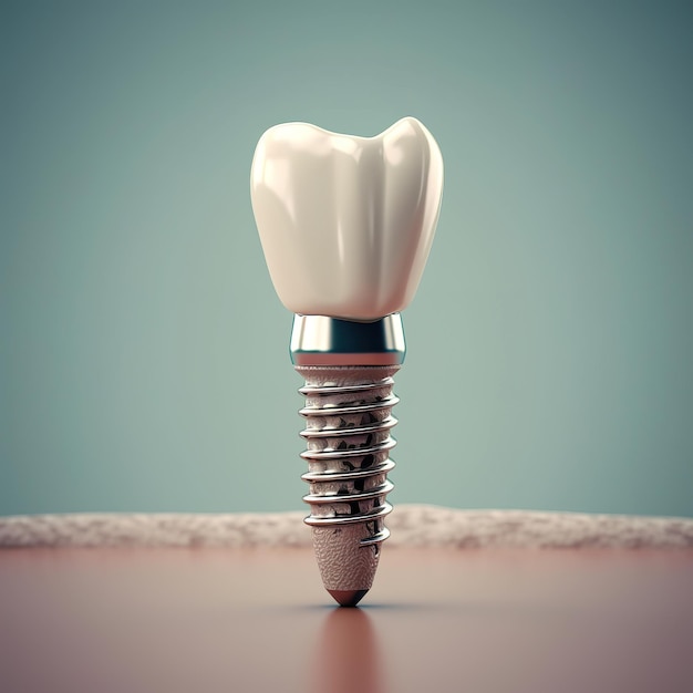 Zęby implantacyjne ze śrubą implantacyjną
