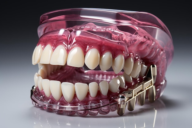 Zdjęcie zęby z bliska dentystyka stomatologia ai generatywna