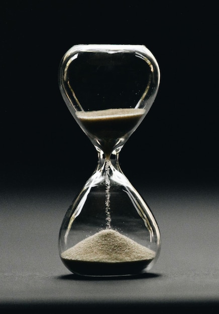 Zegar piaskowy ze szkła piaskowego z numerem 1 na nim