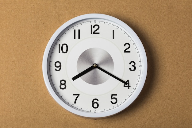 zegar ścienny przedstawiający smutną tarczę zegara