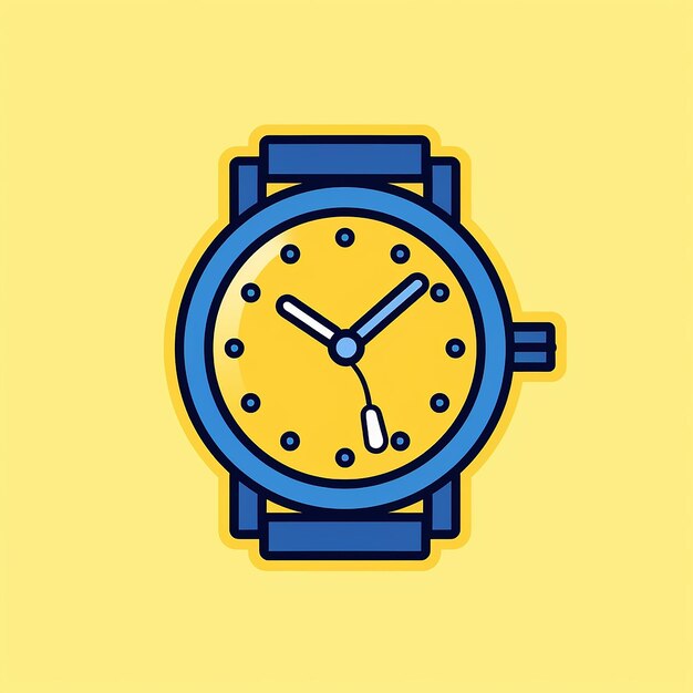 Zegarek na rękę_Dial_Modern_Line_Icon_Vector_Line|Art_Cute