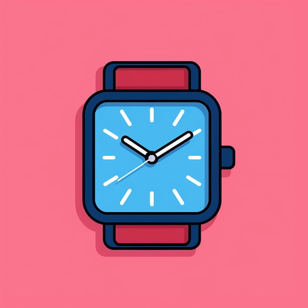 Zegarek na rękę_Dial_Modern_Line_Icon_Vector_Line|Art_Cute