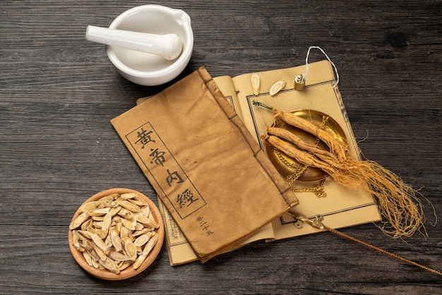 Żeń-szeń i tradycyjna medycyna chińska na stole