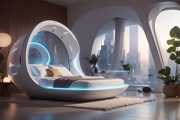 Zen w czasie zerowym Stwórz futurystyczną sypialnię z kapsułami chwilowego relaksu