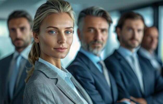Zespół biznesowy składający się z mężczyzn lub kobiet pracujących razem w zatłoczonym biurze zróżnicowane i inkluzywne miejsce pracy kobiety wzmacniające zespoły sukces przywództwa