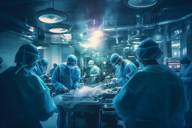 Zespół Chirurgów Operacyjnych w Szpitalu Generative AI