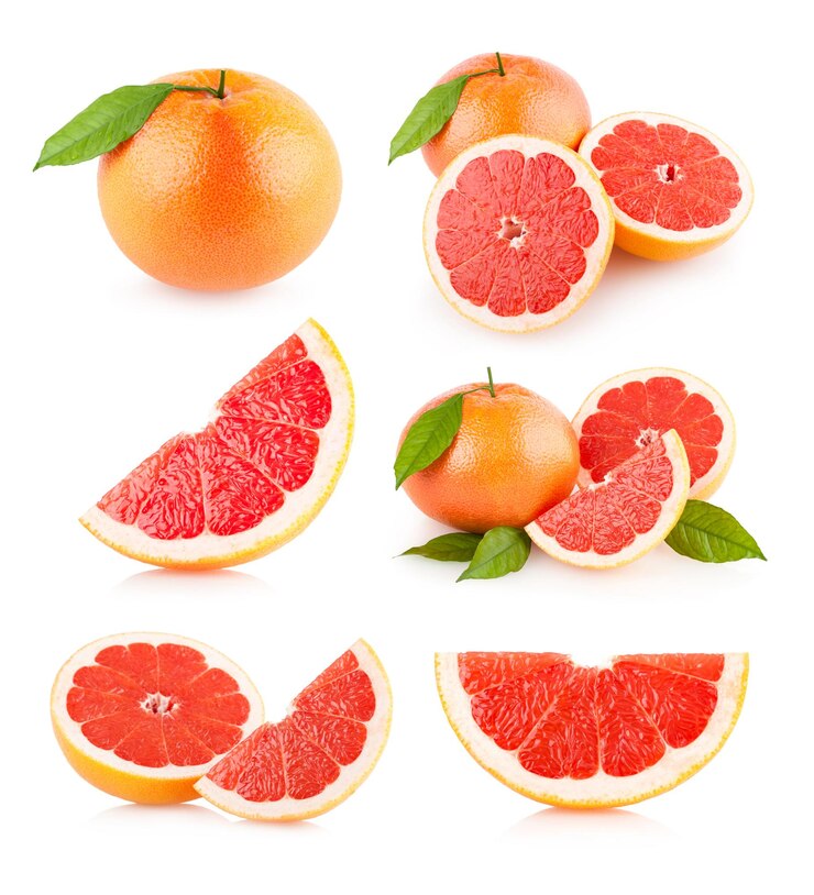Zdjęcie zestaw 6 obrazków grejpfruta