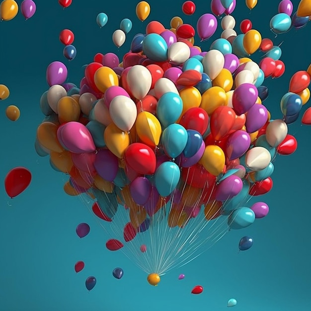 Zestaw balonów z napisem " tęcza " i " balony ".