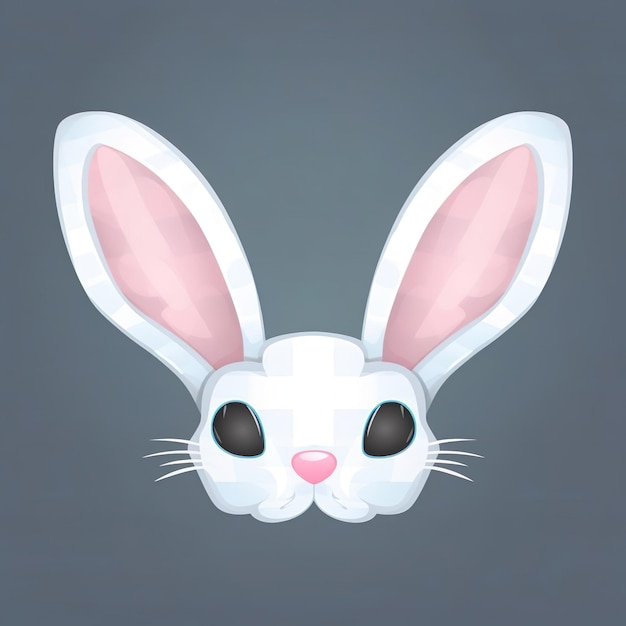 Zestaw białych uszu króliczka