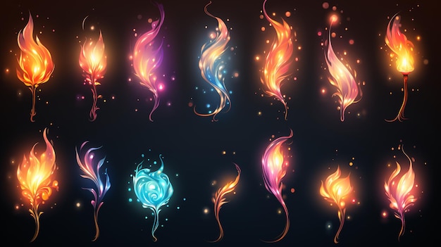 zestaw ikon Bengal Lights