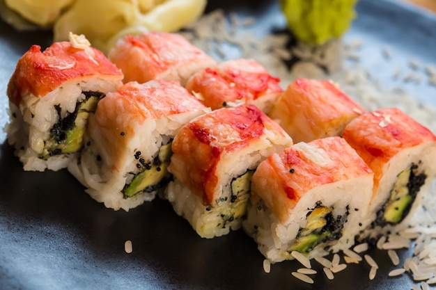 Zestaw japońskiego sushi