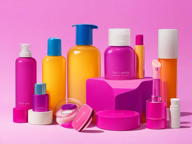Zestaw kolekcji produktów kosmetycznych
