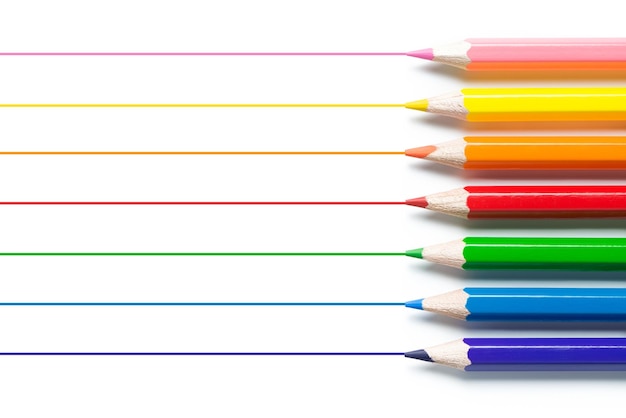 Zdjęcie zestaw kolorowych ołówków
