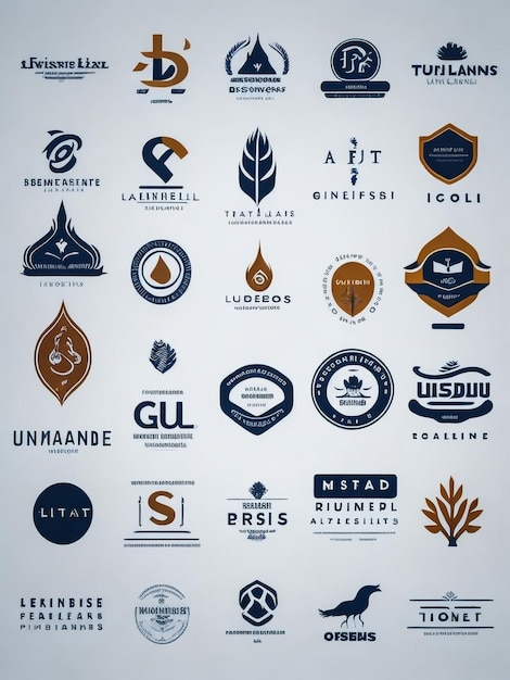 Zestaw logo nowoczesna i kreatywna kolekcja pomysłów na branding dla firm biznesowych proste logo minimalistyczne