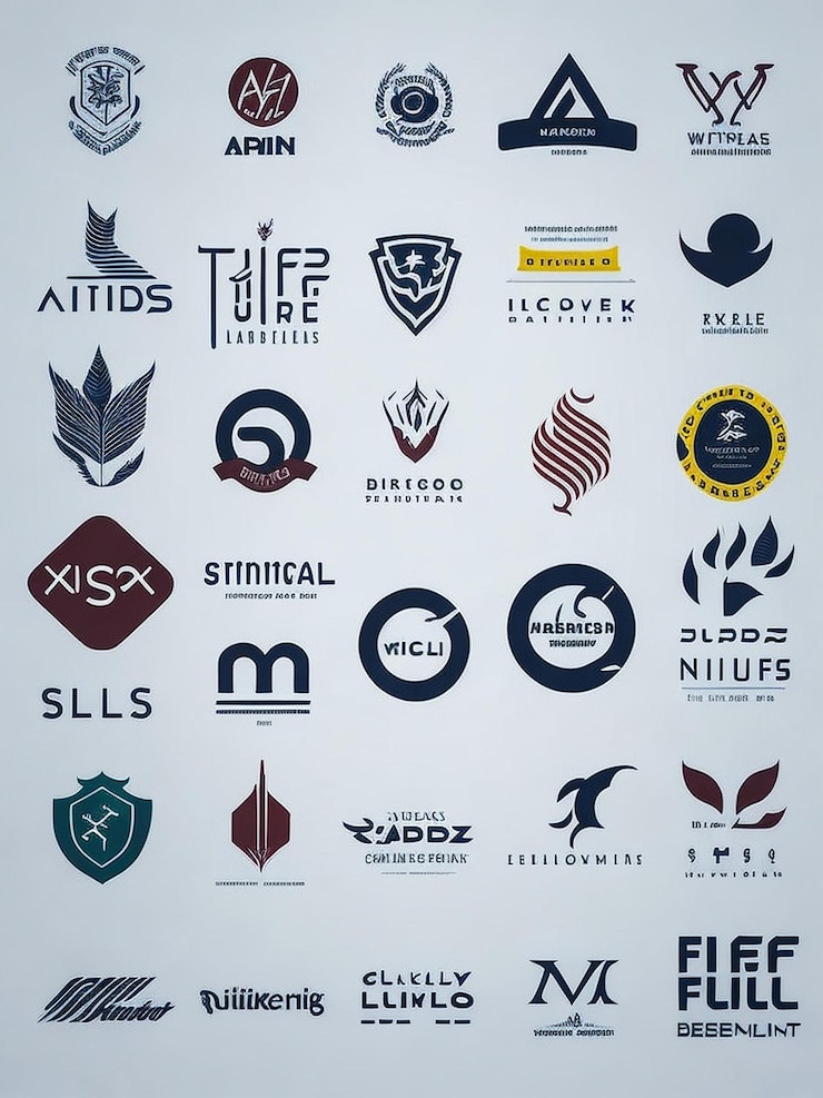 Zdjęcie zestaw logo nowoczesny i kreatywny zbiór pomysłów na branding dla firm biznesowych proste logo minimalistyczne