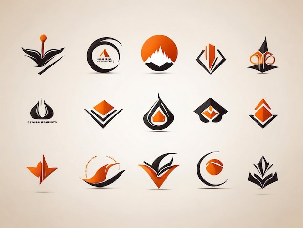 Zestaw logo nowoczesny i kreatywny zbiór pomysłów na branding dla firm biznesowych proste logo minimalistyczne