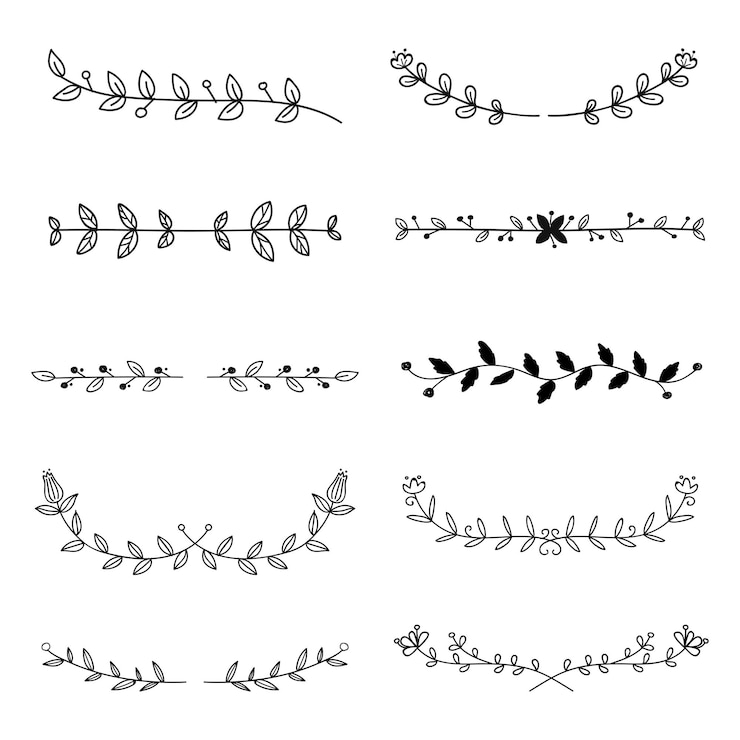 Zdjęcie zestaw ozdób w stylu png clipart doodle