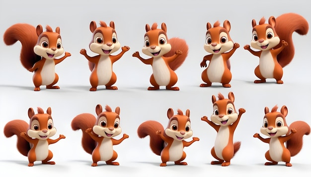 Zestaw postaci 3D SQUIRRELL SQUIRELL