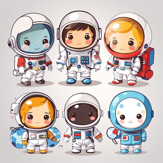 zestaw projektów astronautów z kawaii Generacyjna sztuczna inteligencja