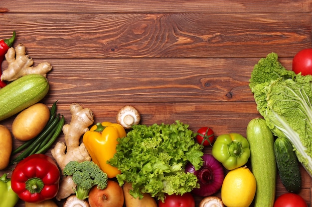 zestaw różnych świeżych warzyw zbliżenie zdrowe odżywianie
