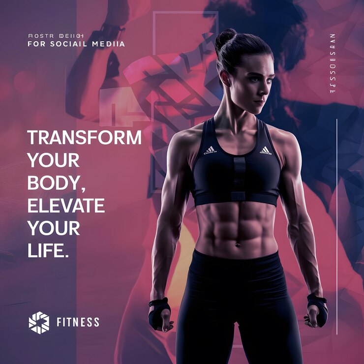 Zdjęcie zestaw szablonów postów w mediach społecznościowych dla siłowni i fitness