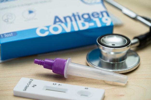 Zestaw zestawu testowego na antygeny śliny do sprawdzenia użycia koronawirusa Covid19 w domu