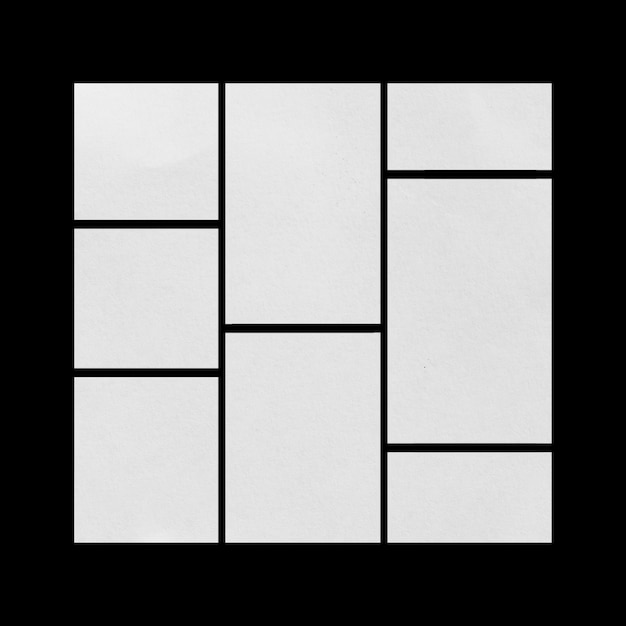 Zdjęcie zgrany papier na białym tle na czarnym tle