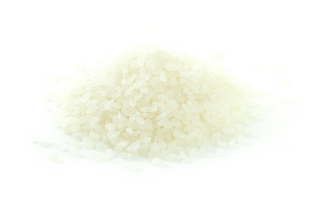 ziarna ryżu na białym tle
