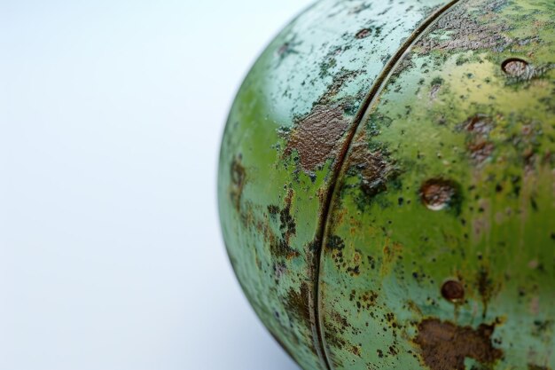 Zdjęcie zielona bomba z ii wojny światowej na białym tle