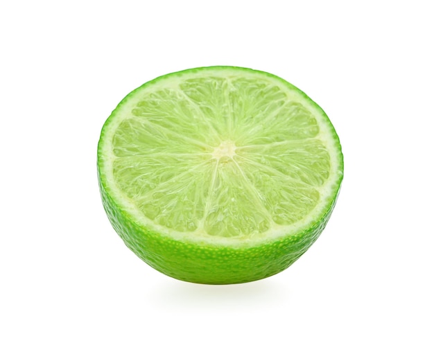 Zdjęcie zielona cytryna na białym tle