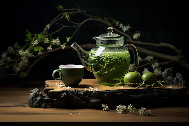 Zielona herbata w filiżance