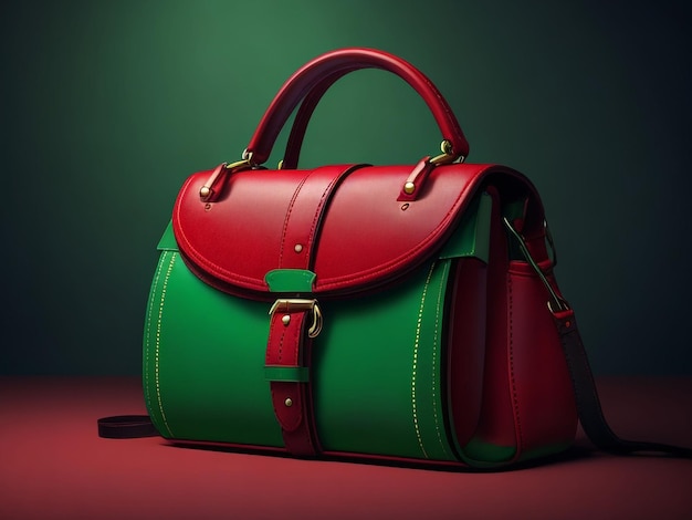 Zielona i czerwona torba na osobę