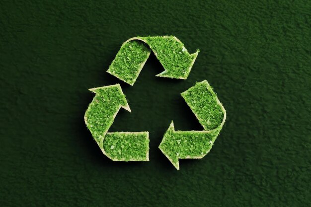 Zielona ikona recyklingu wygenerowana przez AI.