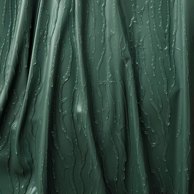 Zielona kurtyna z kroplami wody