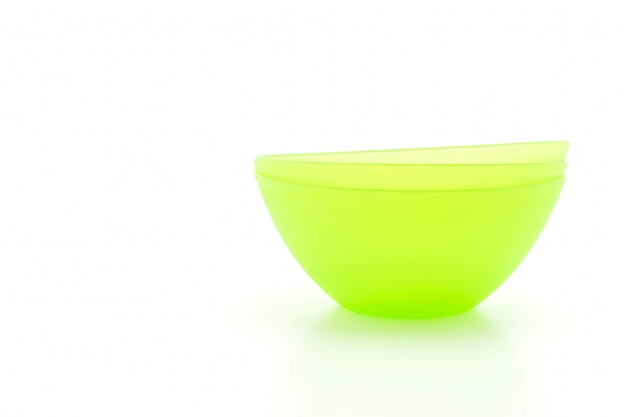 zielona plastikowa miska