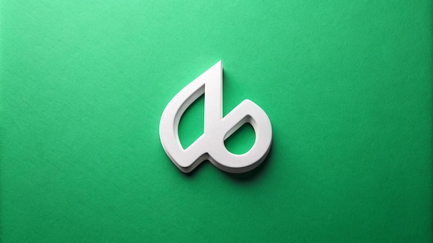 zielona tapeta z logo litery
