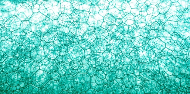 Zdjęcie zielona tekstura biotechnologiikomórka zielone tłobliska odległość zielonej bańkibubble