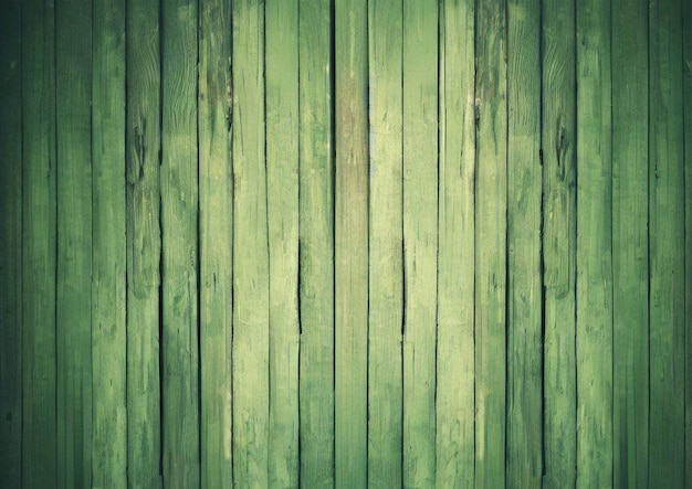 Zielona tekstura drewna o szorstkiej powierzchni.