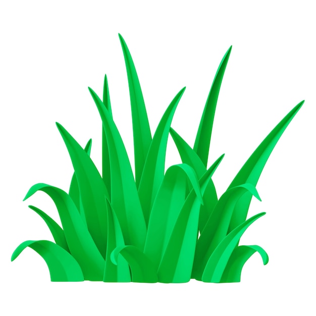 Zielona trawa clipart png 3d graficzne przezroczyste tło