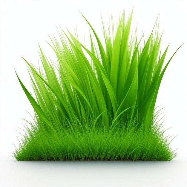 Zdjęcie zielona trawa na białym tle