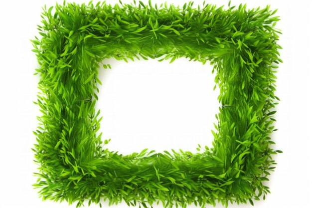 zielona trawa odizolowana na białym
