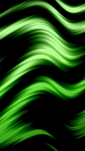 Zdjęcie zielone fale w czerni i zieleni