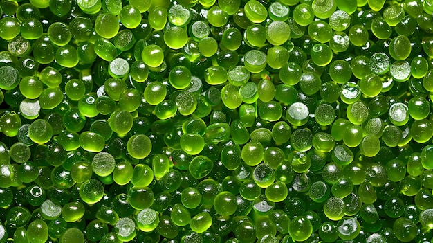 Zielone granulki plastikowe Tło Zbliżenie Granulki plastyczne Polimerowe perły plastikowe żywica polimer