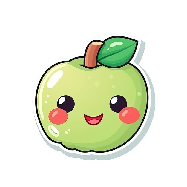 zielone jabłko z czerwoną jagodą