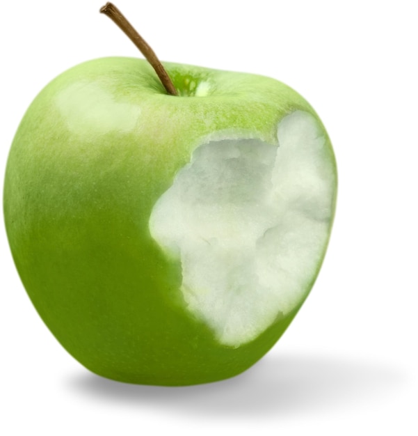 Zielone Jabłko Z Kąsem